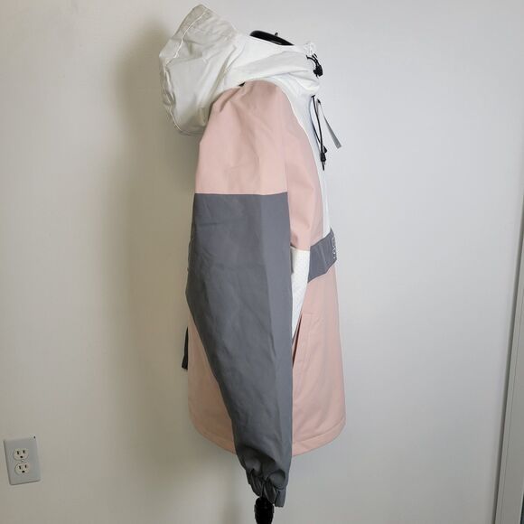 Gsou Snow Womens Pink/White Kangaroo Waterproof Baggy Snowboard Anarak Jacket S - Picture 9 of 16